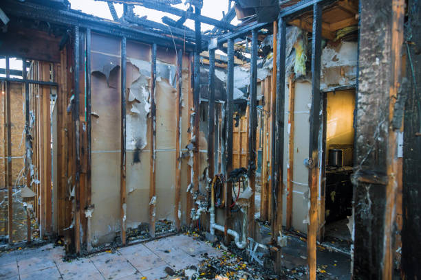 Professional Fire Damage Repair technician working in Harvey, MI